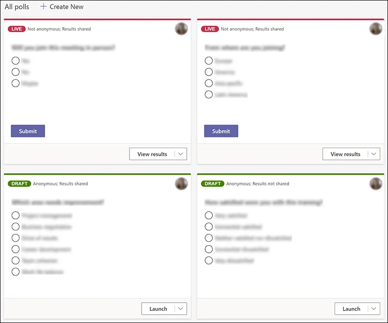 Organisieren Sie Umfragen in der Microsoft Teams-App