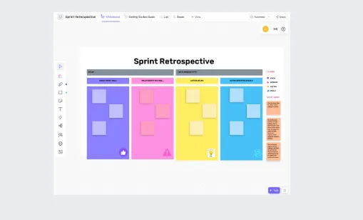 Modèle de rétrospective de sprint ClickUp