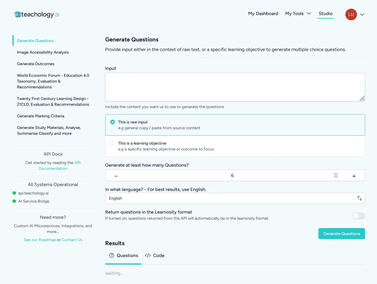 Teachology.ai (ideal para a criação de aulas com IA voltadas para a pedagogia)