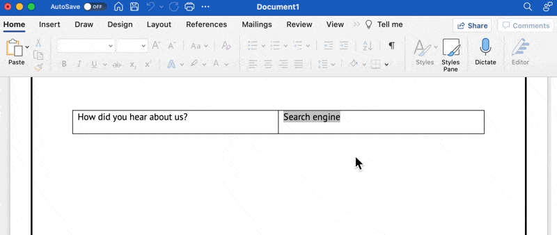 Aggiungi protezione al tuo modulo compilabile in Word