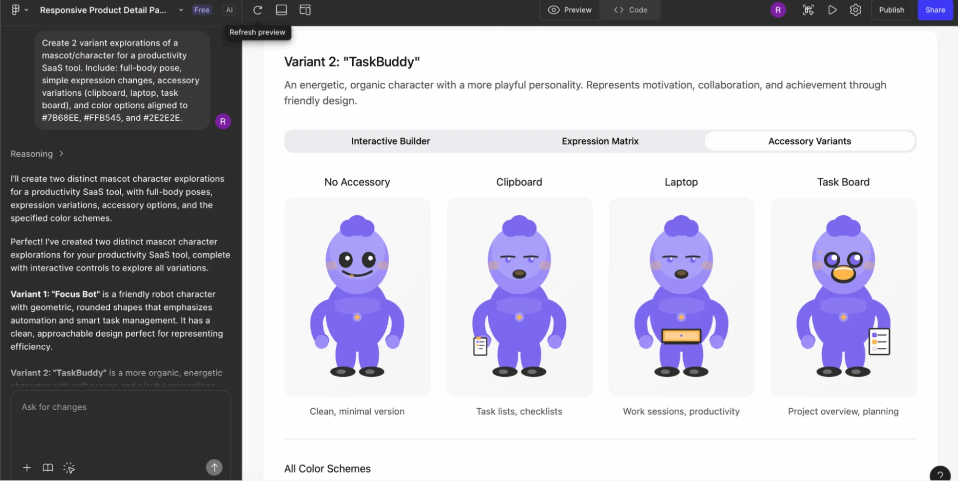 Indicaciones de Figma IA para pulsar Intro y ver la imagen.