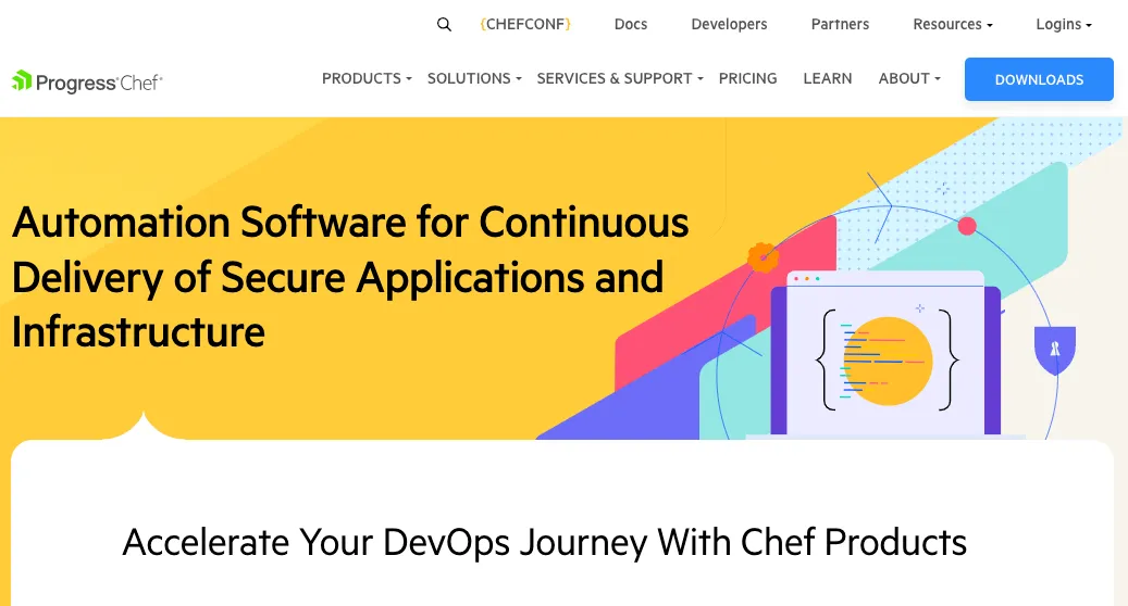 Page d'accueil de Chef Release Management