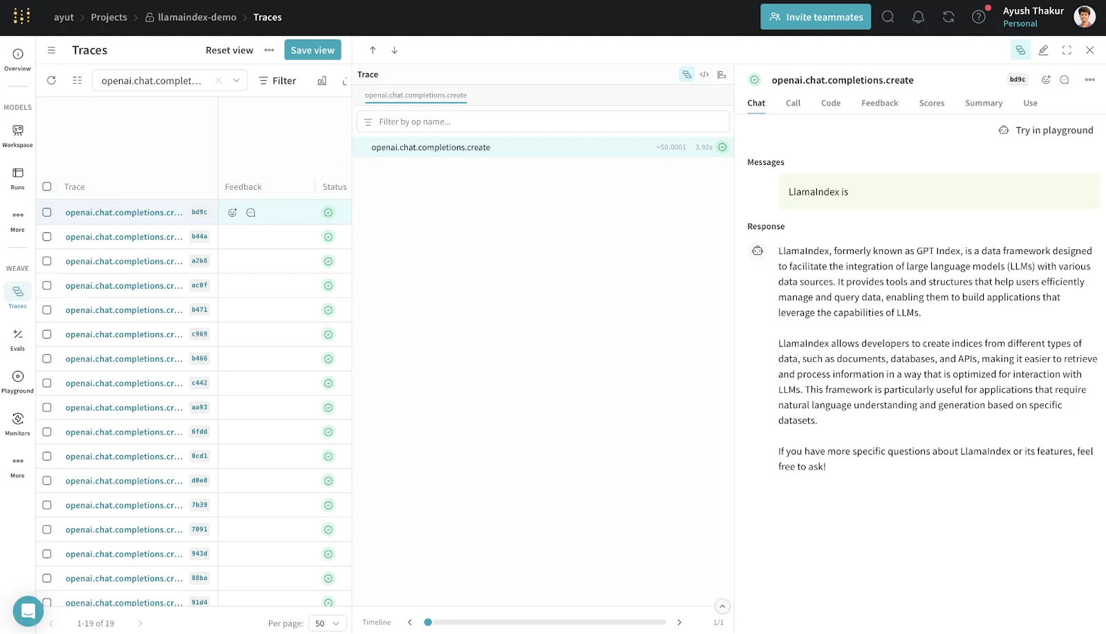 แดชบอร์ด LlamaIndex: การวิศวกรรมบริบทด้วย AI