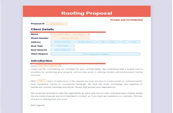 نموذج عرض أسعار لتركيب الأسقف من Jotform