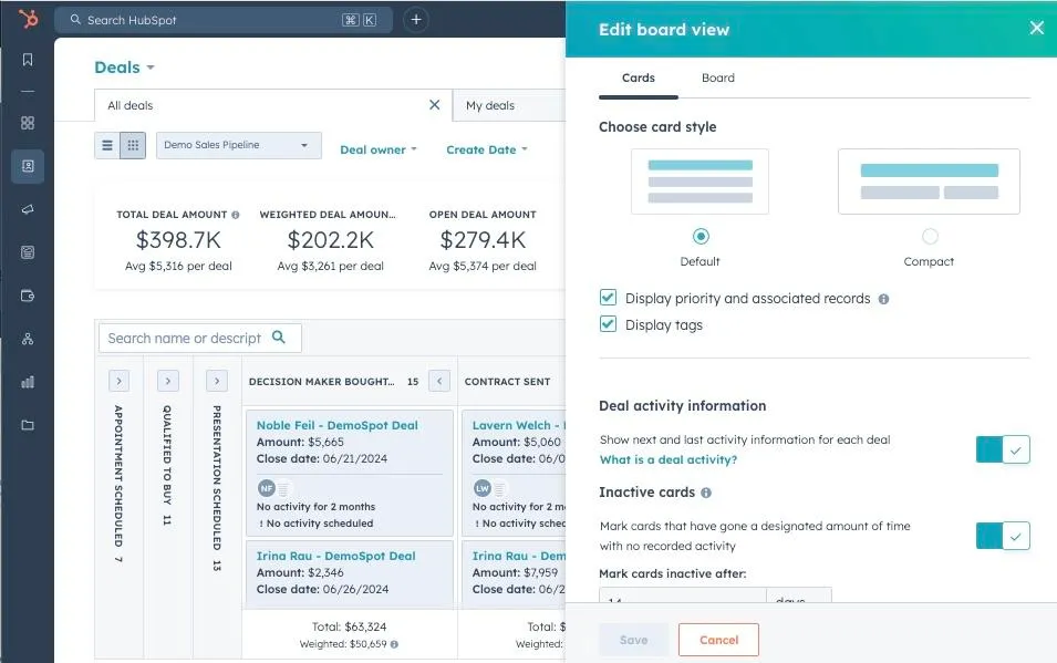 HubSpot: alternativa ao Folk CRM para comparar mais negócios e adicionar contatos de maneira fácil