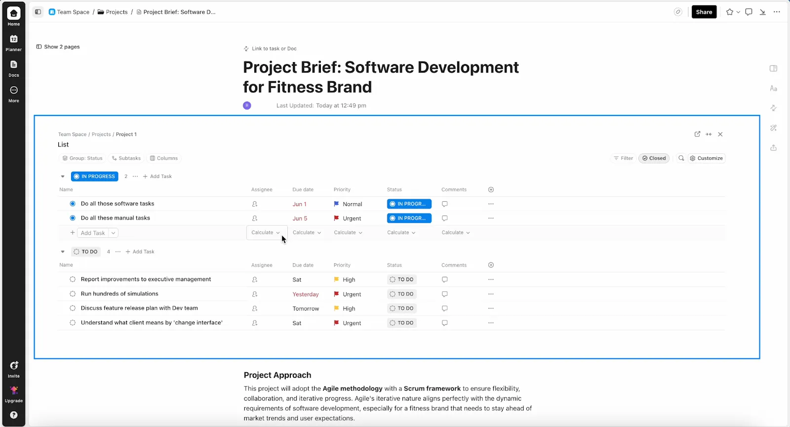 ClickUp Docs