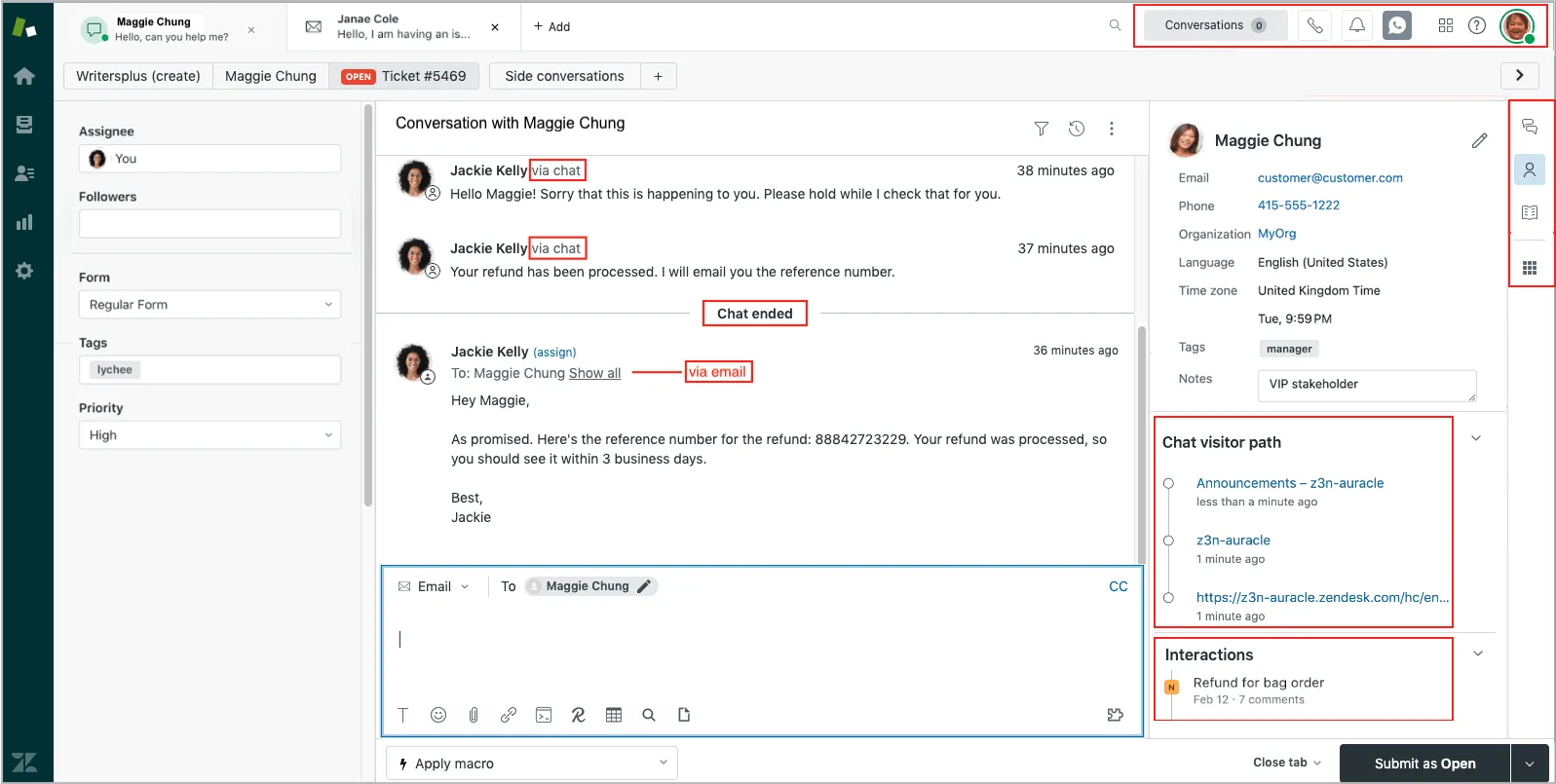 Dashboard Zendesk