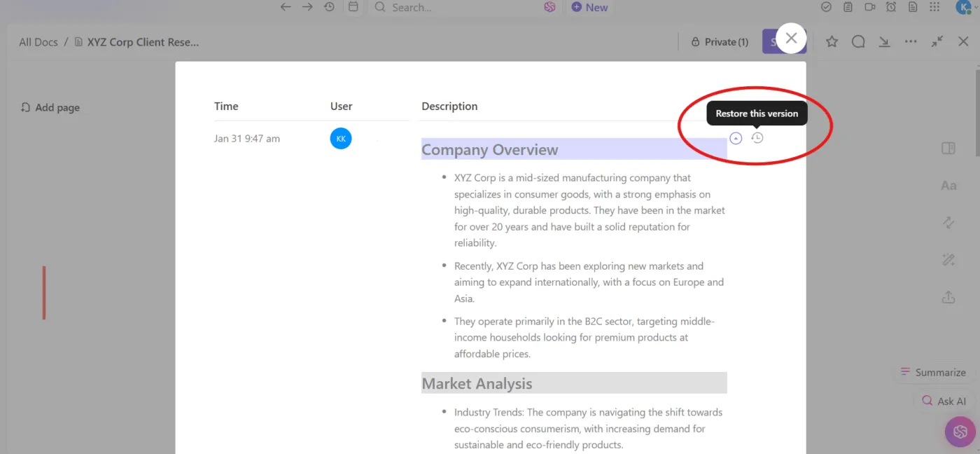 ClickUp Documents: communicatieplatform voor virtuele samenwerking
