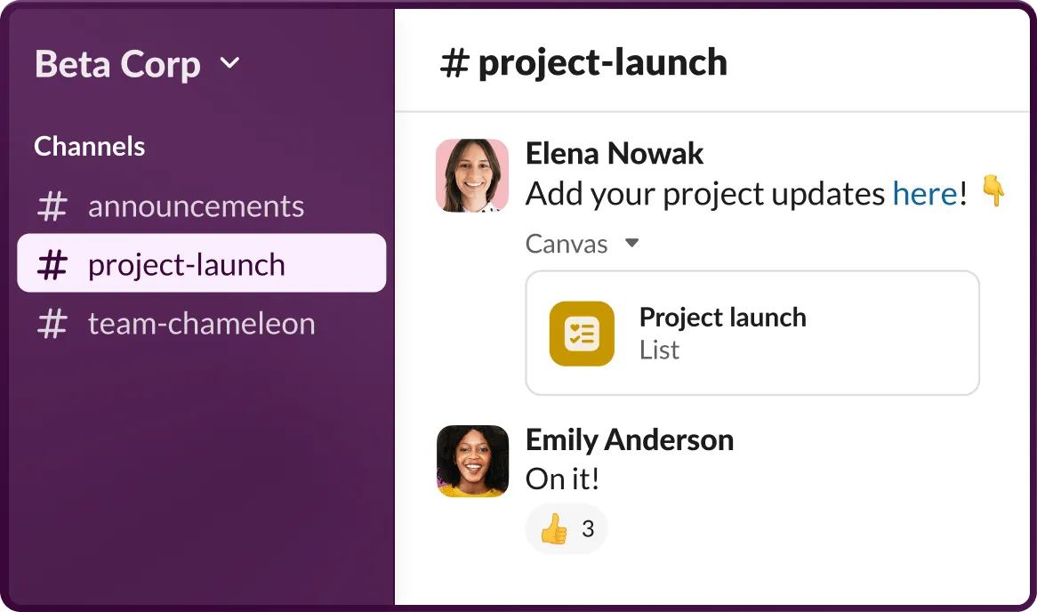 Slack:  appar för teamhantering