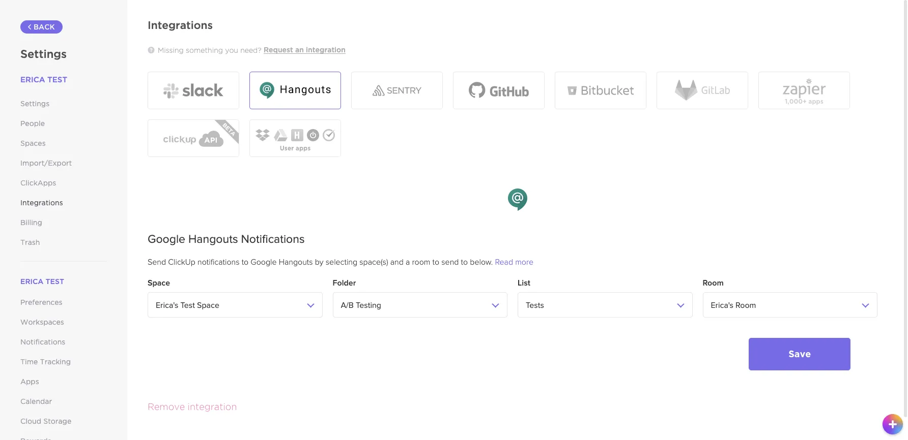 ClickUp ofrece compatibilidad con más de 1000 integraciones.