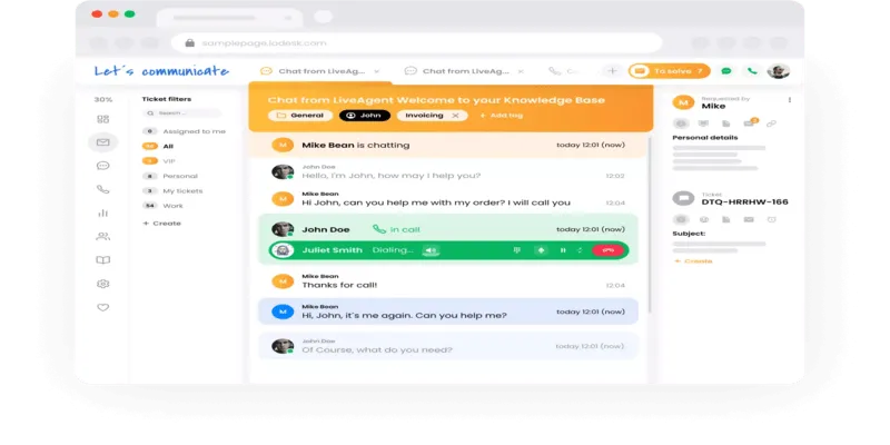 Software de experiência do cliente Liveagent