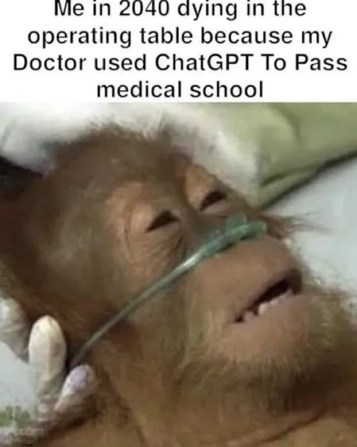 Meme do ChatGPT sobre médicos