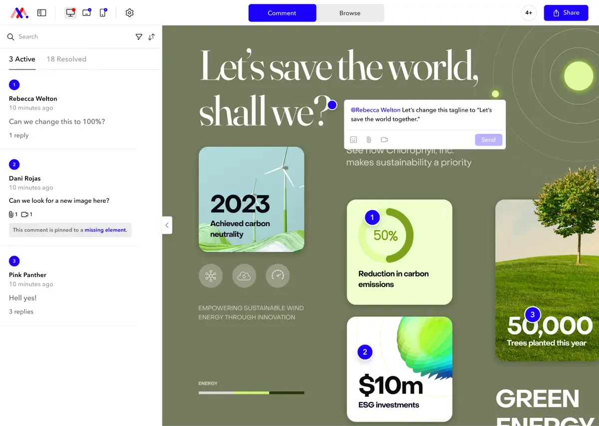 MarkUp.io (Am besten geeignet für gemeinsames Feedback zu digitalen Assets)
