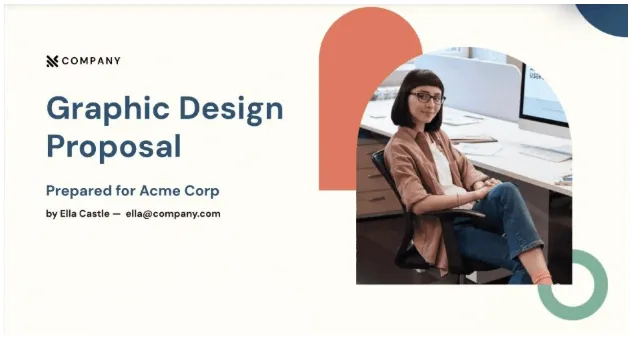 Modèle de proposition de conception graphique par Qwilr