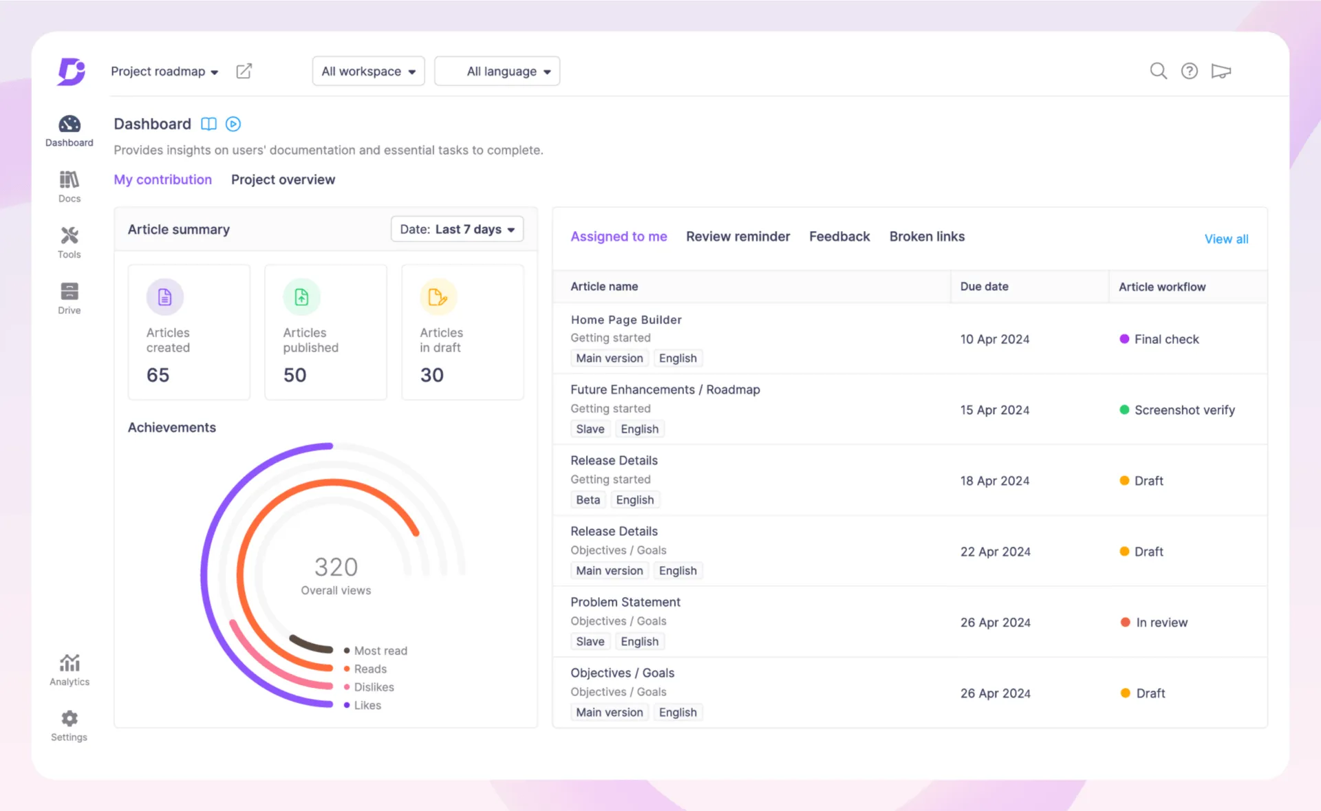 Document360 Portail de base de connaissances