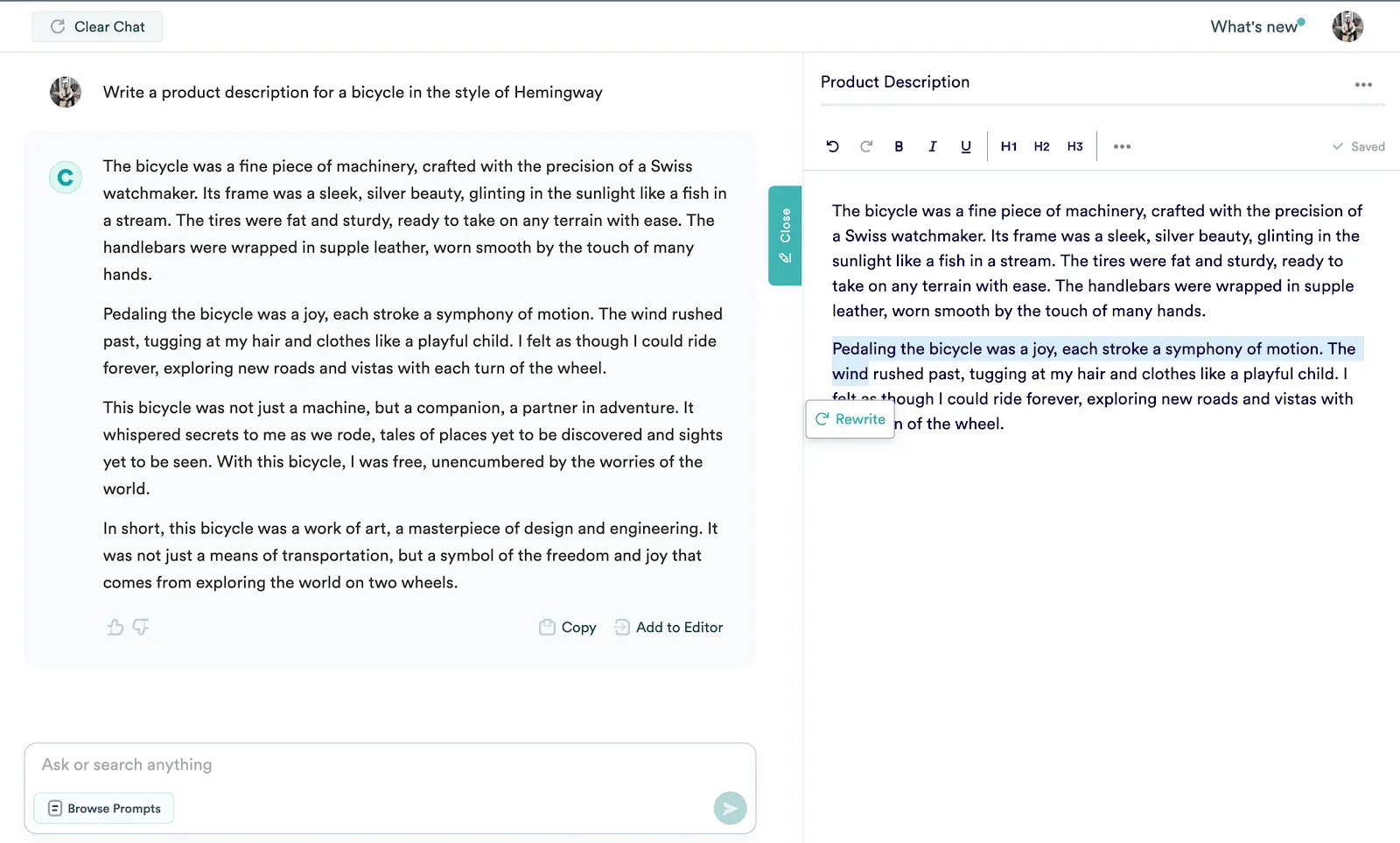 Agenti IA per la creazione di contenuti: Copy.ai