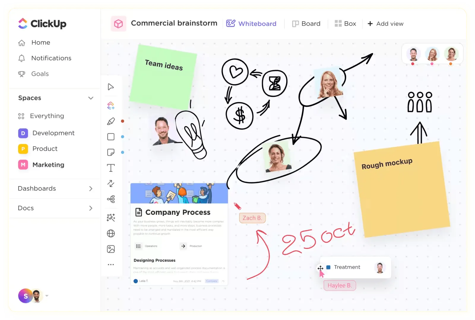 Bảng trắng ClickUp: Các loại tính cách tại nơi làm việc