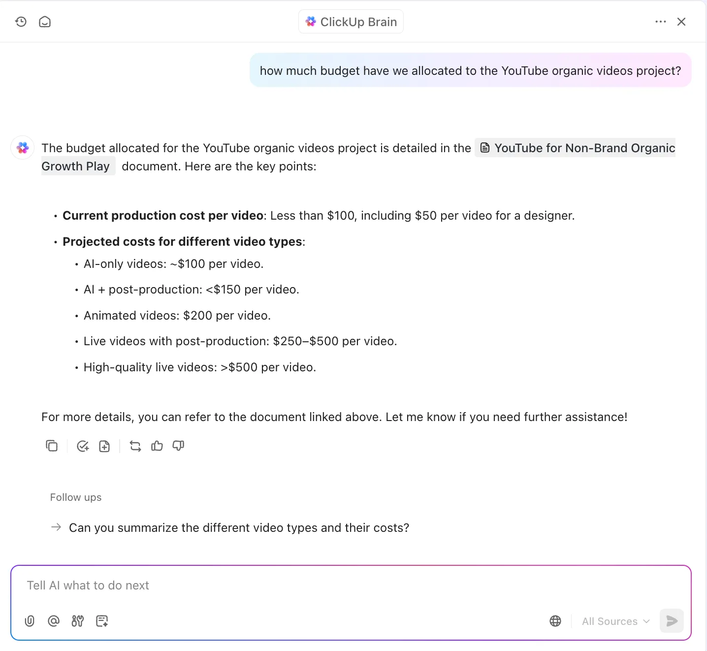 ClickUp Brain: Wie man ChatGPT für die Buchhaltung nutzt