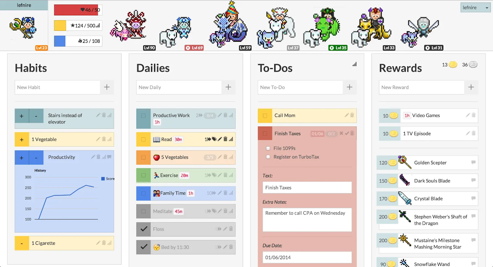 Habitica: แพลนเนอร์ดิจิทัลแบบมินิมอล