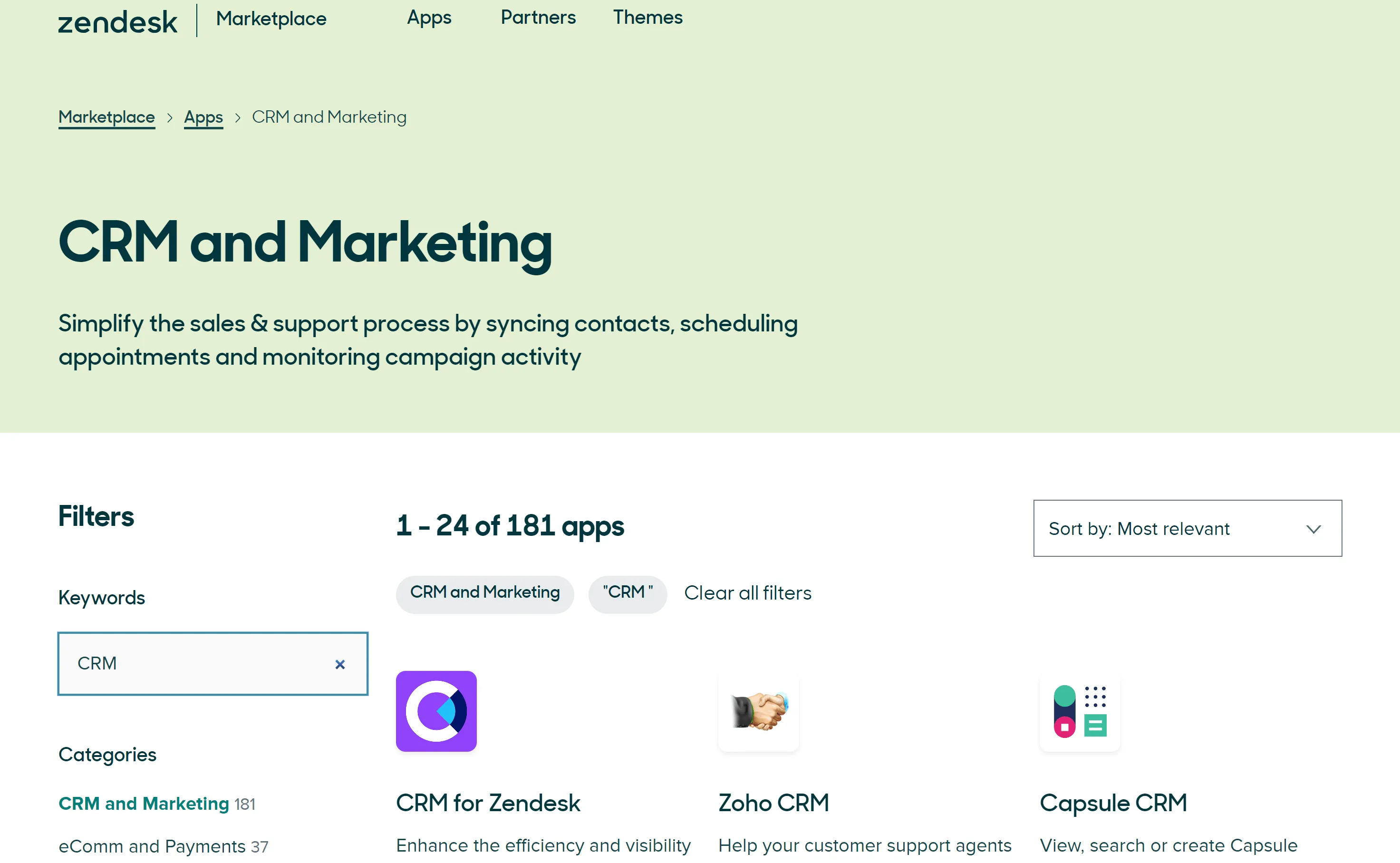 Opzioni di integrazione CRM su Zendesk