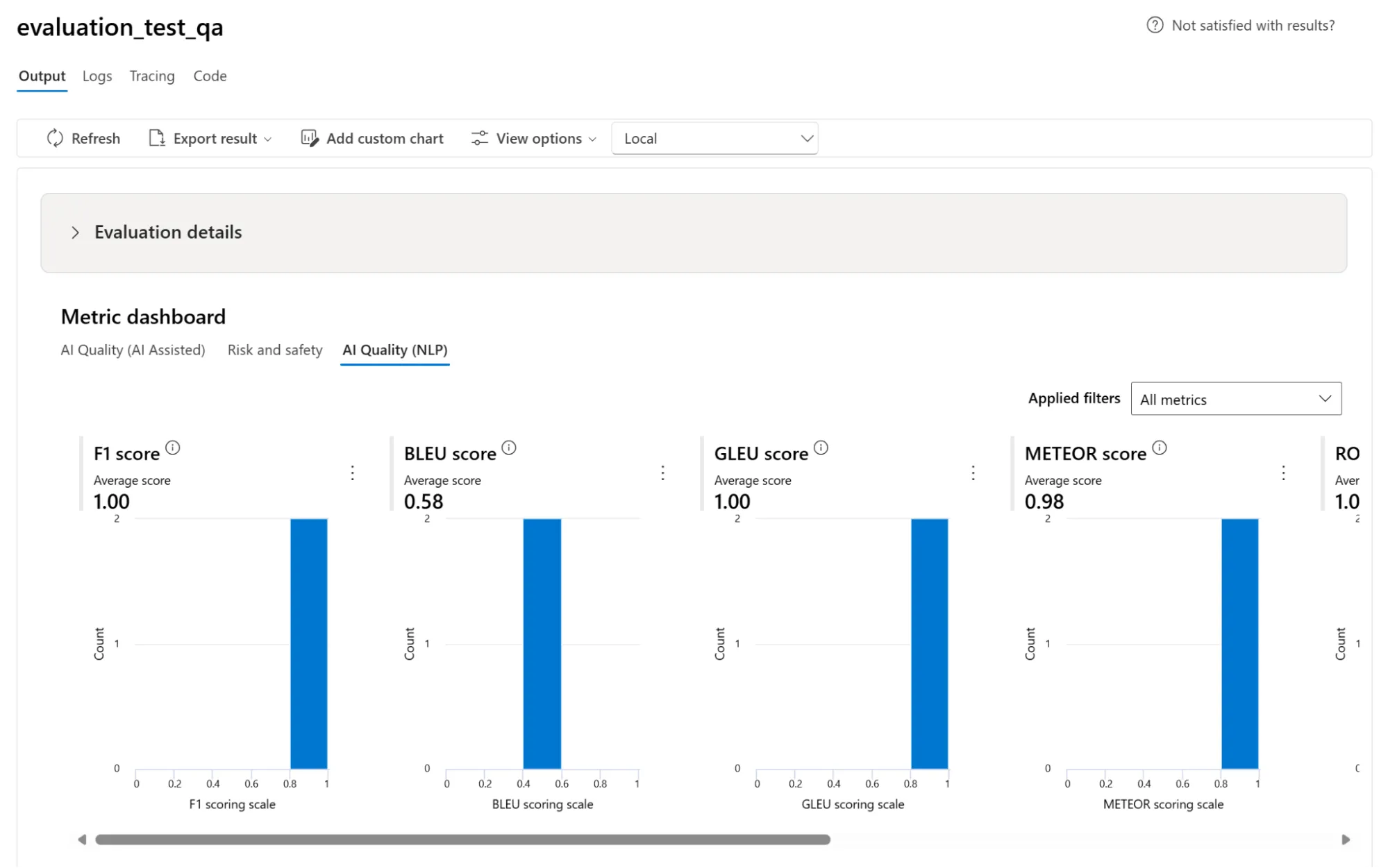 Painel do Microsoft Azure AI Foundry: ferramentas de gerenciamento de dados
