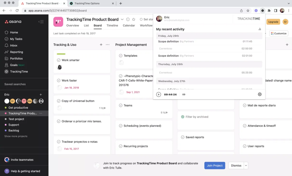 Dashboard Asana: alternative a Lark
