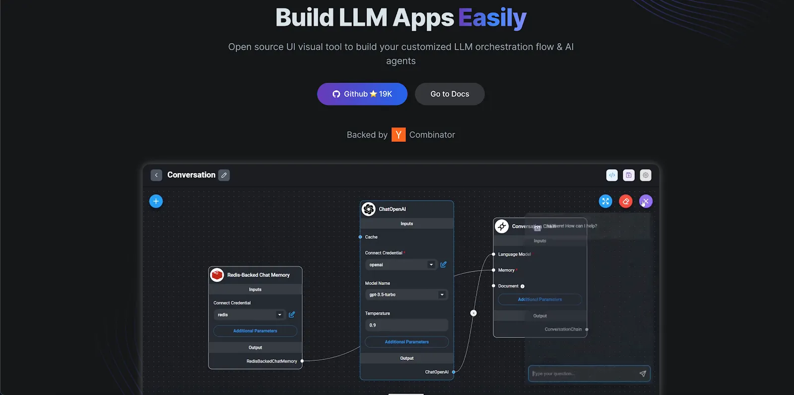 Flowise LLM flux de travail builder