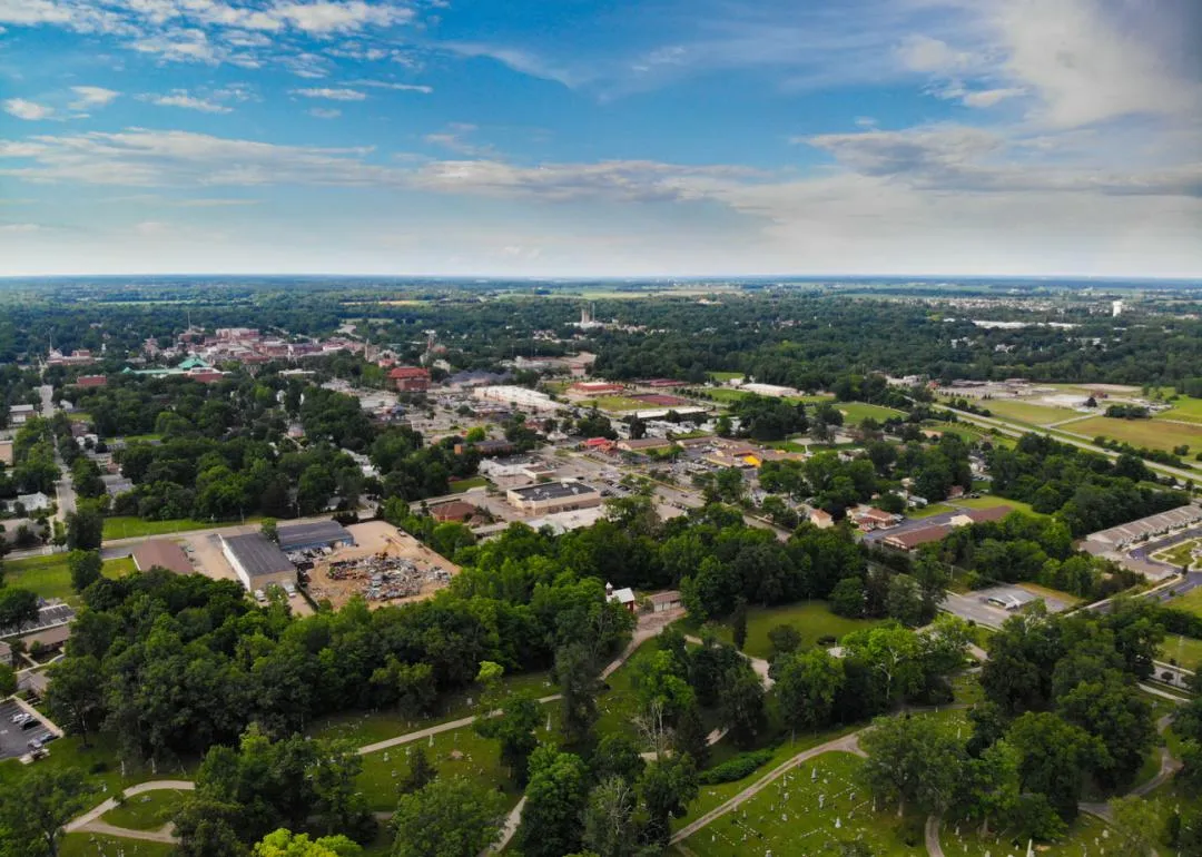 Vue aérienne du Delaware en été