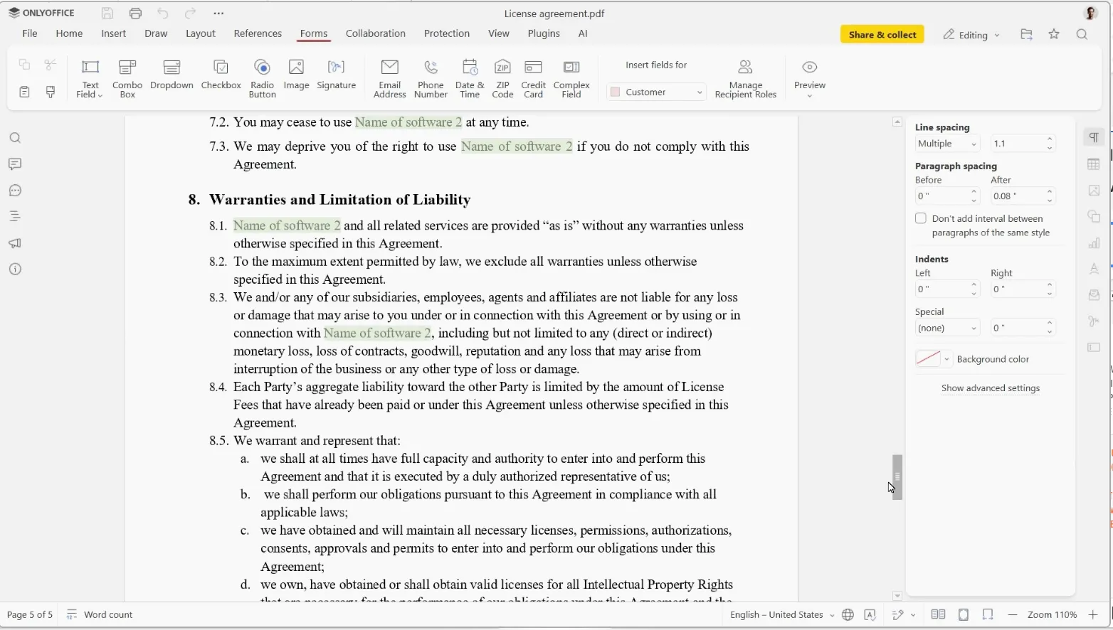 Spolupracujte na dokumentech ve formátu Word s ONLYOFFICE