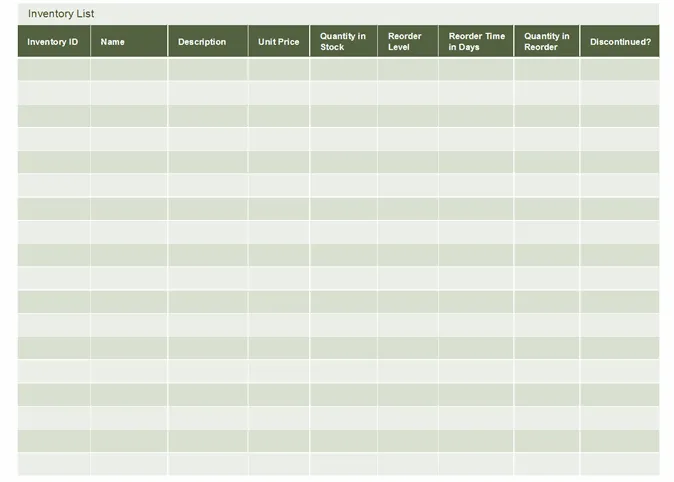 mẫu excel để theo dõi hàng tồn kho