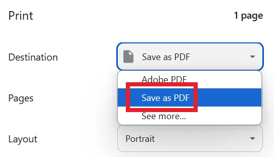 Option « Enregistrer au format PDF » d'Evernote dans le navigateur