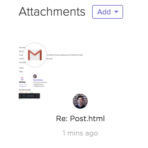 Integrazione di ClickUp con Gmail