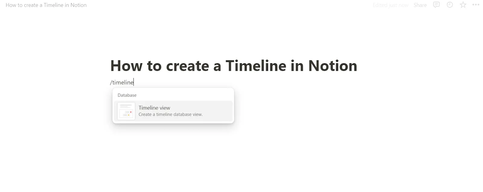 Cách tạo dòng thời gian trong Notion