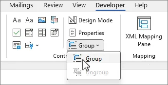 Zabezpiecz grupę elementów sterujących zawartością w programie MS Word: jak utworzyć formularz do wypełnienia w programie Word