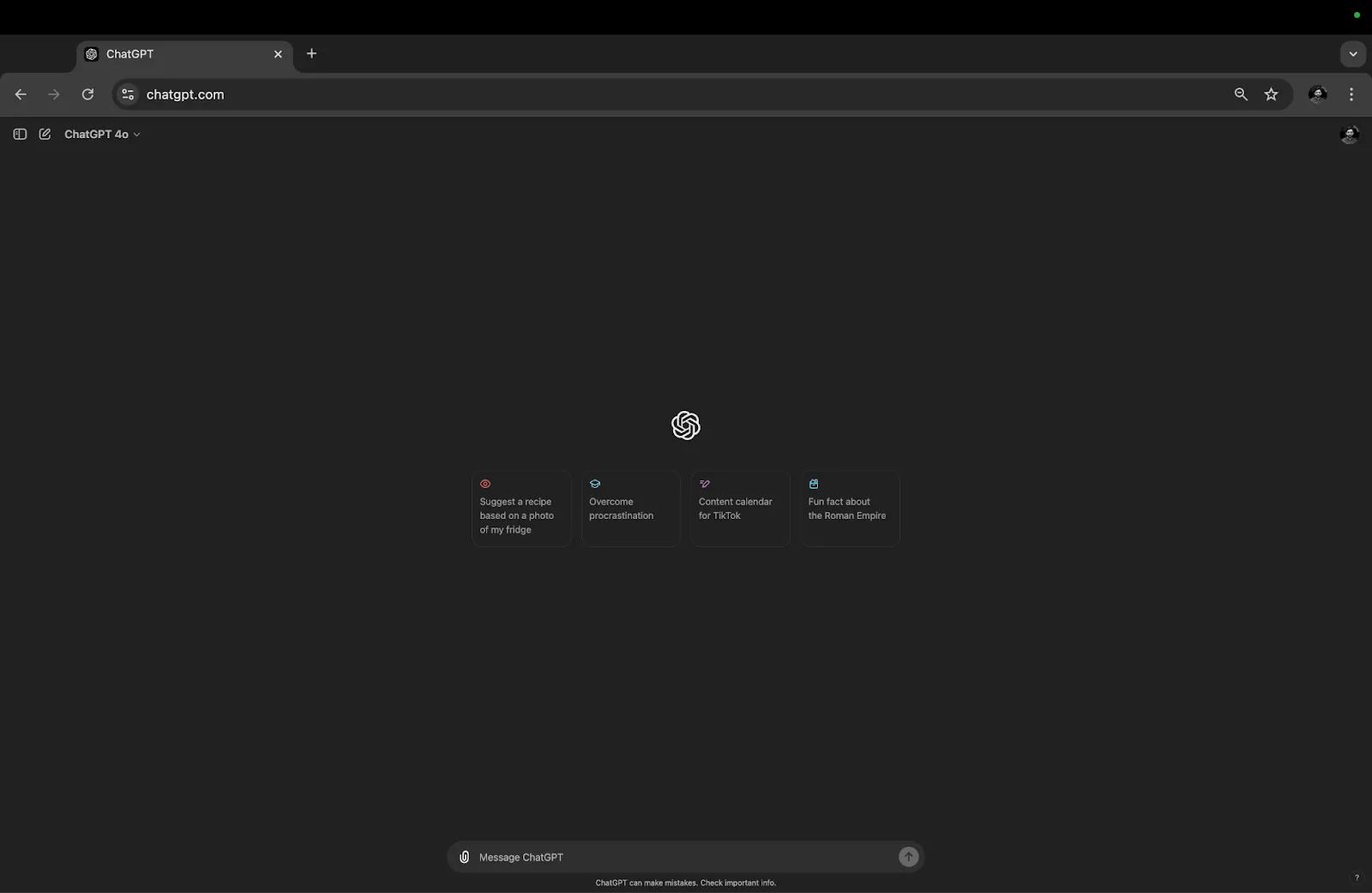 La interfaz de ChatGPT, donde introducirás tus solicitudes de fórmulas de Excel: Cómo utilizar ChatGPT para fórmulas de Excel
