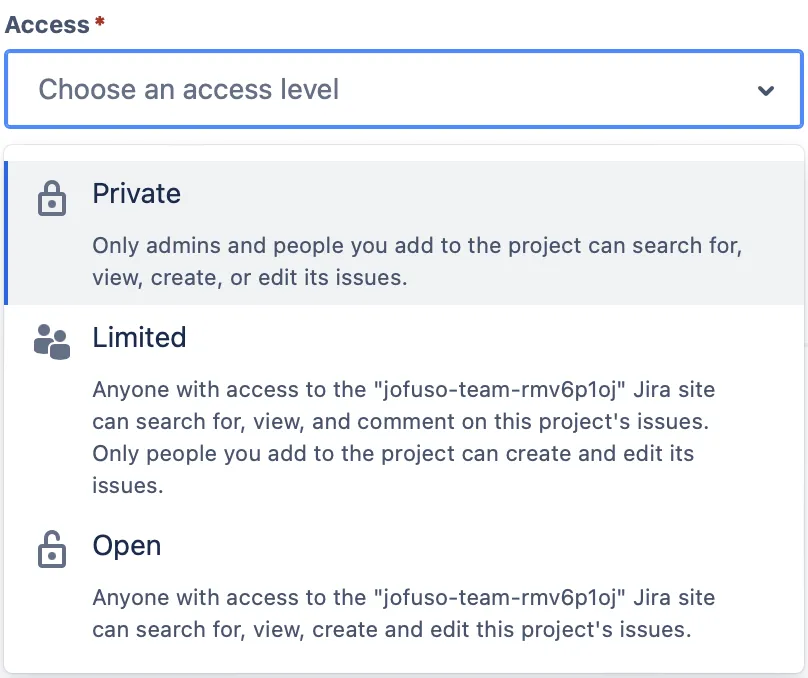 การตั้งค่าการเข้าถึงโครงการใน JIRA