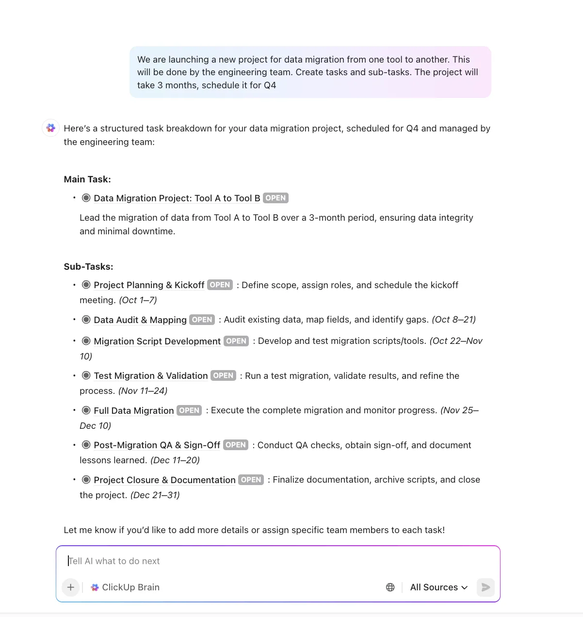 ClickUp Brain