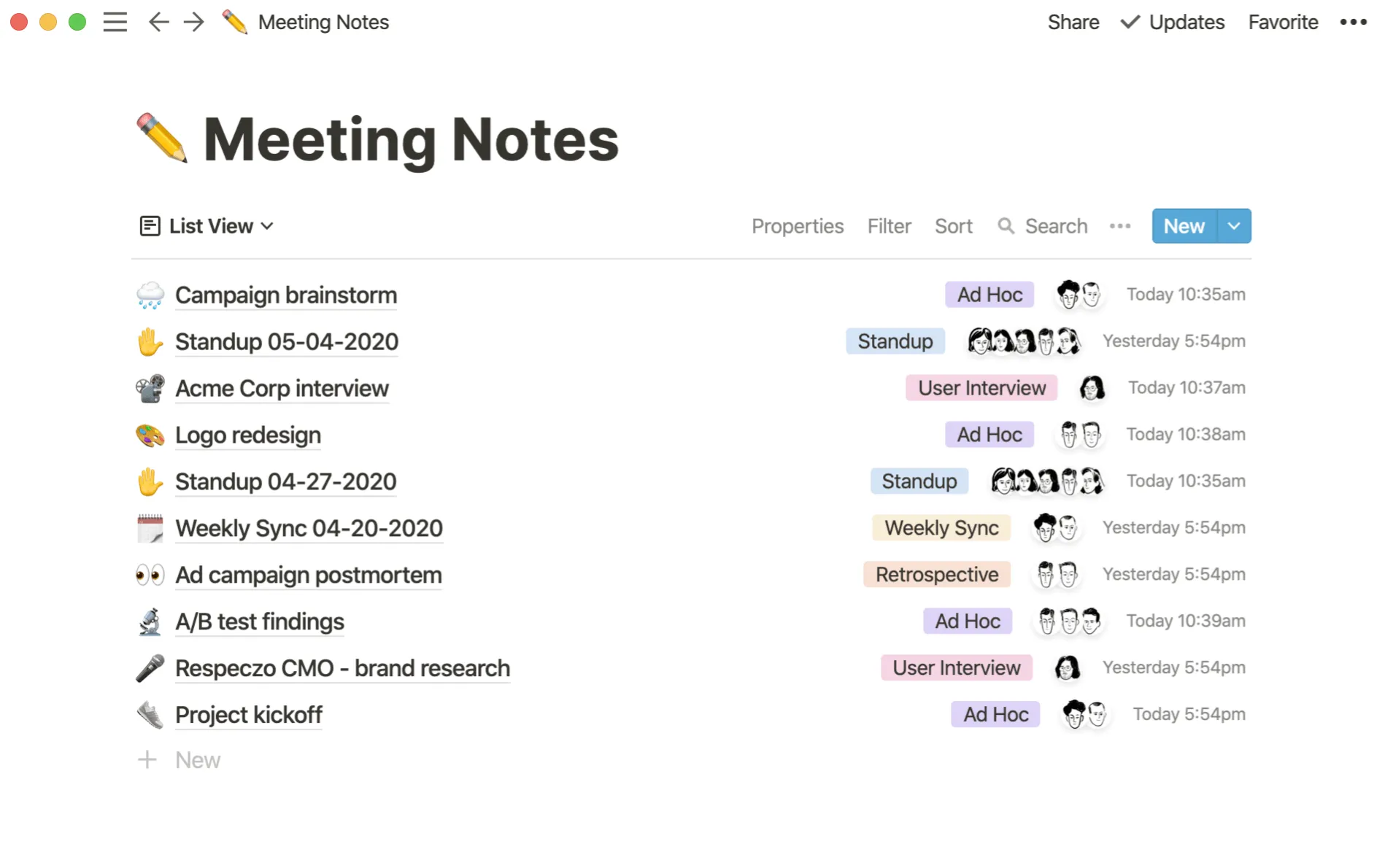 Notion Tableau de bord, en lice pour le titre de meilleure application de prise de notes avec stylet