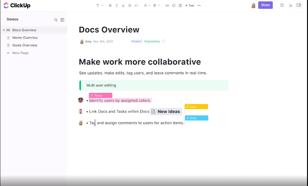 ClickUp Docs