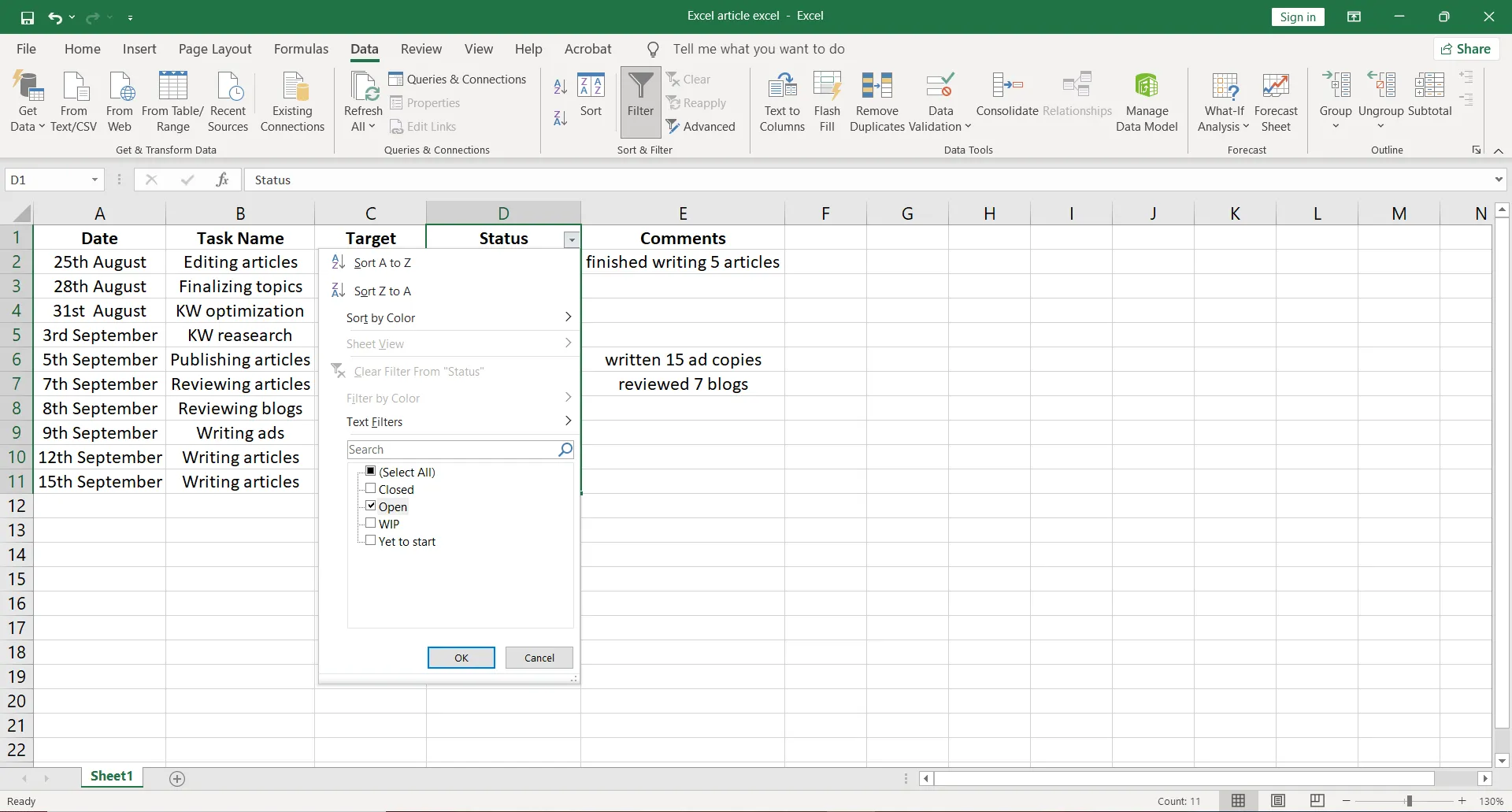 Lọc để xem những gì bạn muốn trong Excel