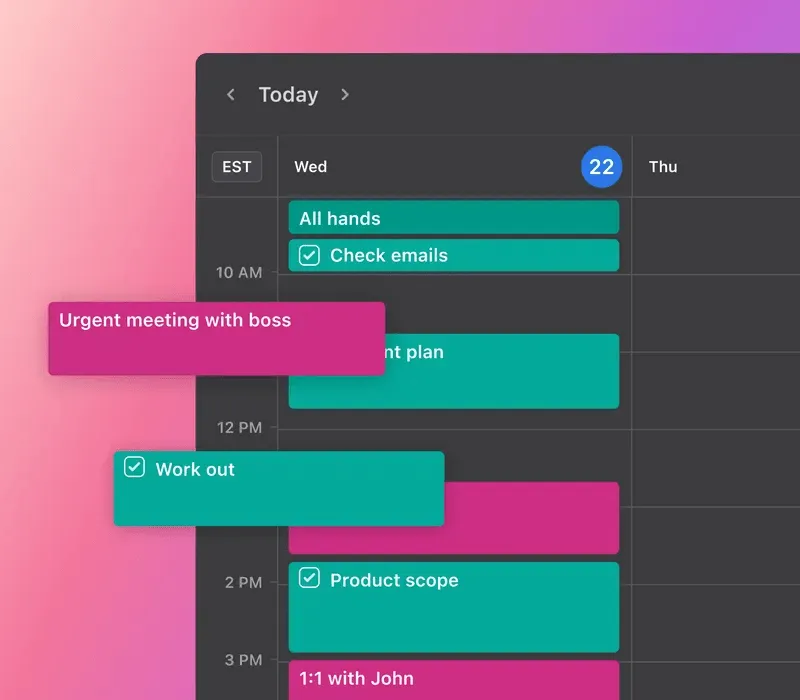 Motion vs Calendly: Funkce kalendáře Motion s podporou umělé inteligence