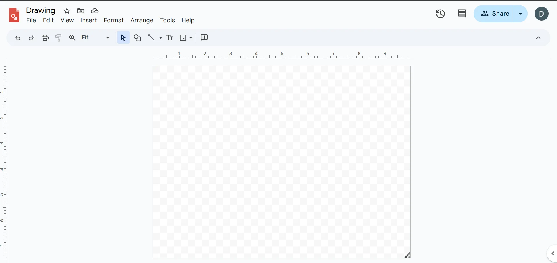 Vytvořte prázdný soubor Google Drawing_Jak vytvořit grafický organizér v Google Docs