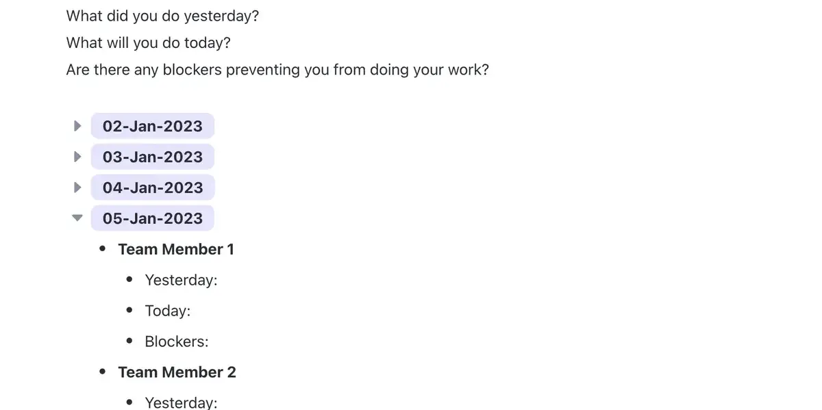 Möjliggör plattformsoberoende åtkomst till mötesanteckningar med ClickUp Meeting Notes Template.