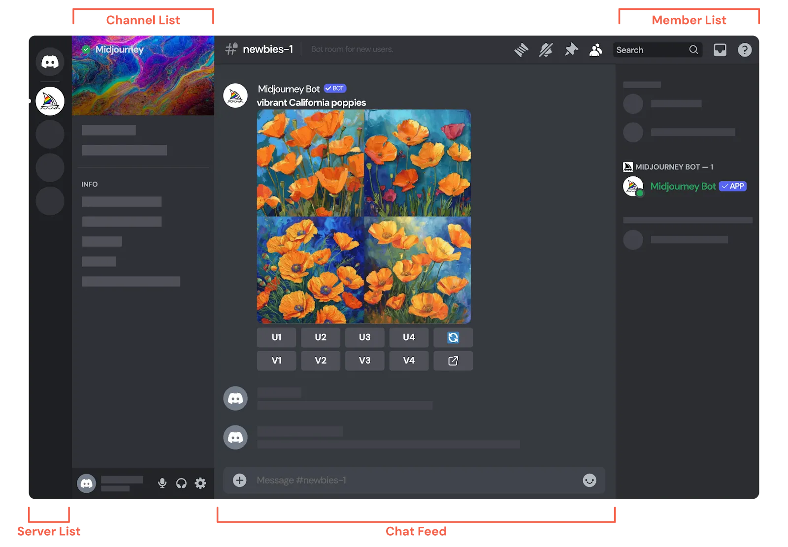 Alternativa a Recraft IA: Midjourney: la migliore per opere d'arte di alta qualità generate dall'IA
