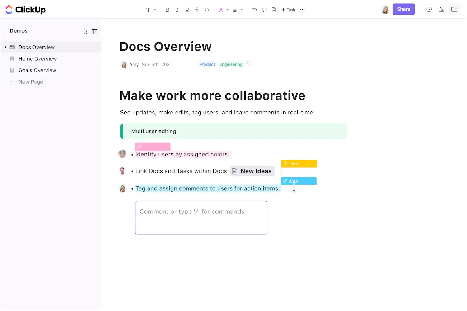 ClickUp documents