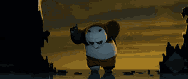 กังฟูแพนด้า บันได gif