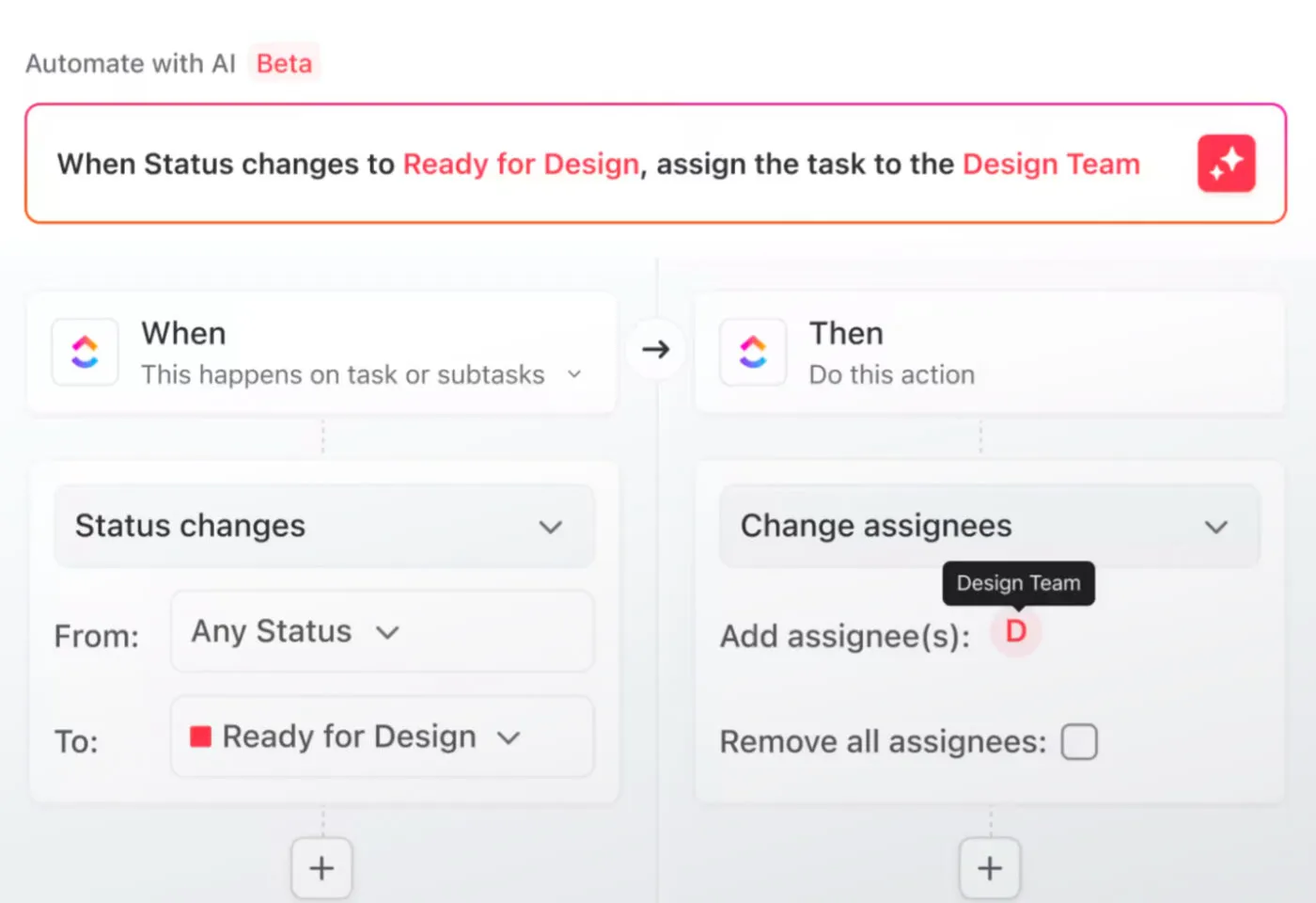 ClickUp Automations за автоматично разпределяне на задачи на вашия екип