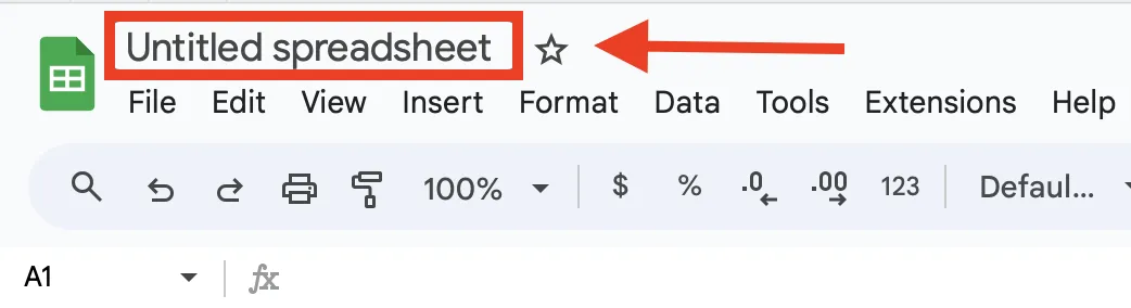Nommer une nouvelle feuille dans Google Sheets
Feuille de calcul CRM