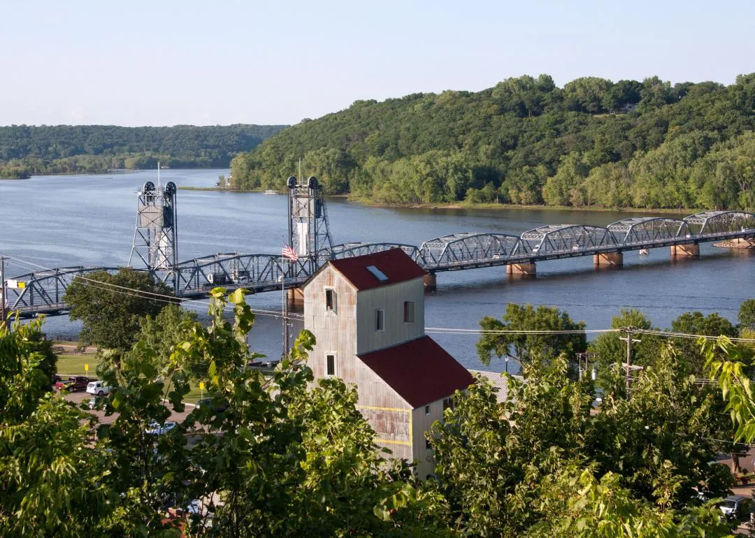 Vue sur la rivière Sainte-Croix depuis Stillwater