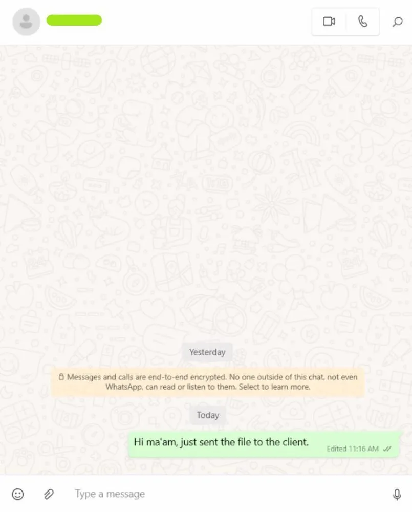 Comment modifier les messages WhatsApp : appuyez ou cliquez sur la coche pour mettre à jour.
